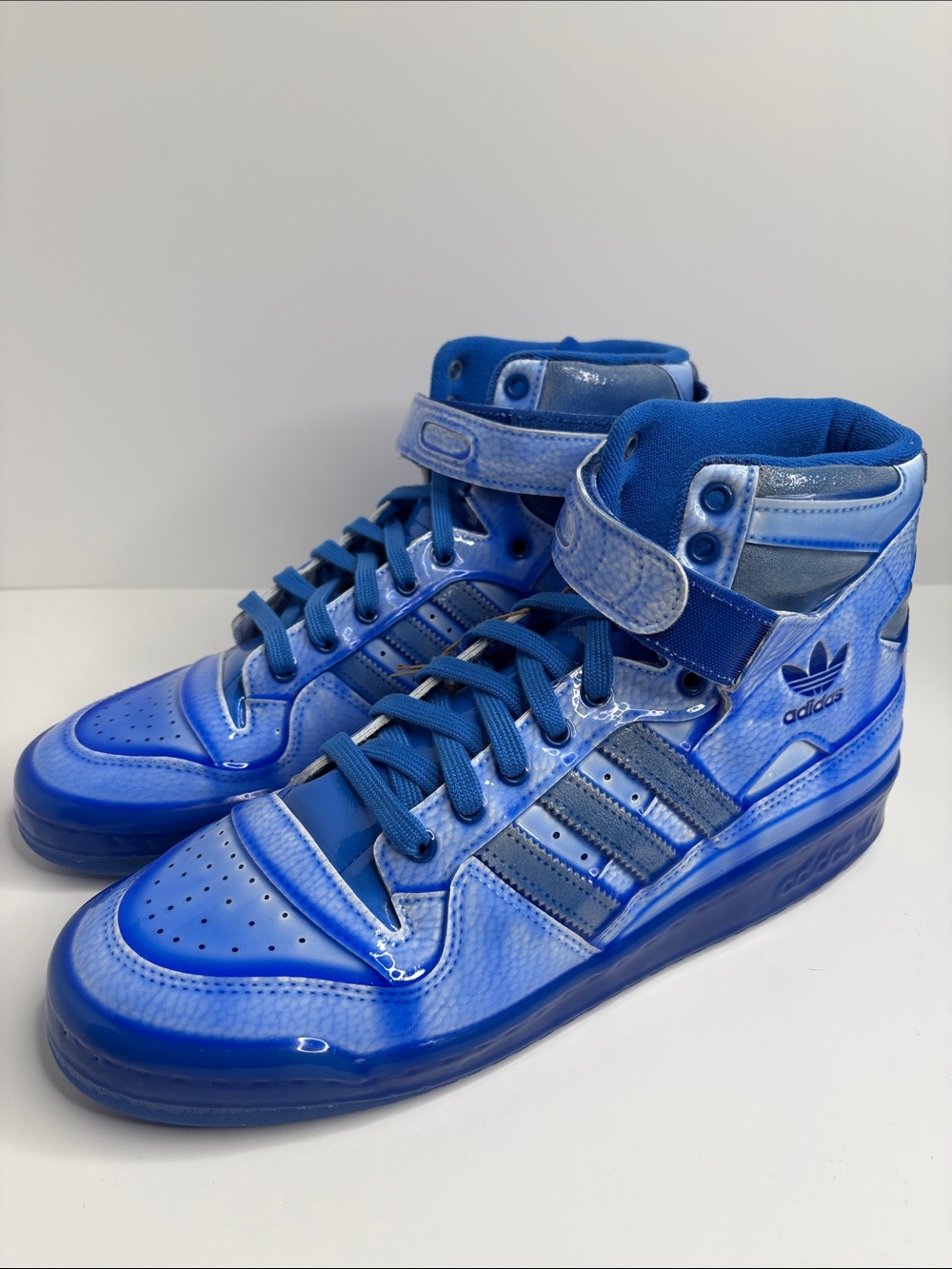 NEW Vibrant Blue High-Top Jeremy Scott Sneakers G54995 - Picture 5 of 7